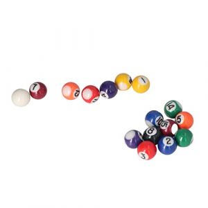SPYMINNPOO Mini Boule de Billard, 25mm Mini Boule de Billard Ensemble Complet de 16 Boules Ensemble de Boules de Table de Billard en R&eacute;Sine de Am&eacute;Ricain Accessoires (Cairhuir, neuf)