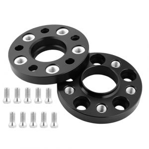 GEARMONSTER &Eacute;largisseur de voie, 2 x 20 mm, lot de rondelles d'&eacute;cartement LK : 5 x 112 NLB:66.45, &eacute;largisseurs de voie 40 mm avec 10 boulons de roue M14 x 1,5 x 25 mm pour Benz, noir (DongGuanShiLuoTaoMaoYiYouXianGongSi, neuf)