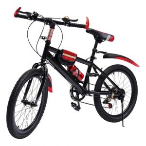 unkonwcy VTT pour enfant gar&ccedil;on fille VTT pour homme et femme Frein &agrave; disque avant arri&egrave;re Suspension compl&egrave;te V&eacute;lo homme femme confortable et rapide 6 vitesses 20" Rouge (Caoyulana, neuf)