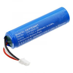 Batterie de rechange pour Petzl E36NAO, Nao, Nao+, Neo, lampes frontales PN:Petzl ICR18650-35, 2600 mAh / 9,62 Wh (BatteryUniverse, neuf)