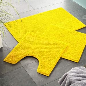 WohnDirect Tapis de Bain 50x80 cm - Jaune - Antid&eacute;rapant, Absorbant et Doux - Sets modulables Tapis Salle de Bain (WohnDirect, neuf)