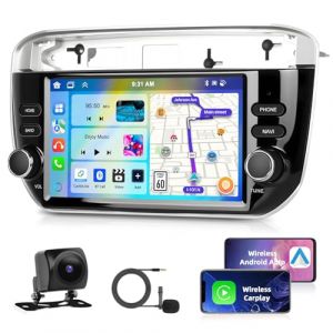 Autoradio Motorsi pour Fiat Punto 2010-2016 Linea 2012-2015 iOS Carplay Android Auto Radio, 2+64G Android 15 Radio 2 Din Autoradio avec GPS Navi WiFi EQ Bluetooth OBD2 DVR Dab+, AHD Cam&eacute;ra (podofo Shop, neuf)