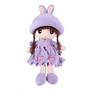 Poupée de Chiffon Fille en Peluche Mignonne Douce Jouet en Peluche Bébé 50CM Poupée Compagnon Bébé avec Chapeau et Jupe Poupon Mini-princesse Poupée de Décoration de la Maison, Anniversaires Noël (HKSICHENGKEJIUK, neuf)
