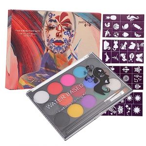 SHINEOFI 2 Ensembles Peinture corporelle pigment de peinture pour le visage costume palette makeup halloween make up halloween pigment soluble dans l'eau pigment de peinture professionnel (LeMusi, neuf)