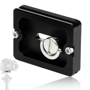 Plaque Attache Rapide PU-50 en Alliage d'Aluminium 50mm Adaptateur Plateau Rapide de Vis 1/4 Universel Compatible pour Plateau Arca Swiss Benro Tr&eacute;pied Rotule Cam&eacute;ra Appareil Photo (GloriseGO, neuf)