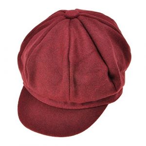 ZLYC Femme Classique Casquette Gavroche Hiver Casquette Souple(Vin Rouge),Taille Unique (DLAPL-EU, neuf)