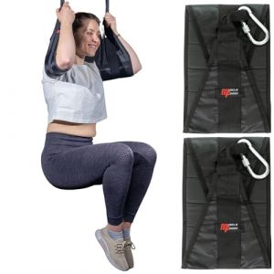 MuscleForge Sangles abdominaux pour entraînement abdominal, AB straps pour suspendre à la barre de traction, Ceintures pour lever les jambes, jeu de 2 avec sangles de fixation et mousquetons (MuscleForge, neuf)