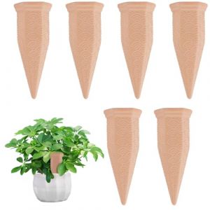 LanQii C&ocirc;ne D'arrosage en Terre Cuite pour Plantes, Lot de 6 Arrosage Bouteille Piquets d'auto-arrosage Automatique, l'eau Goutteurs &Agrave; Goutte pour Plantes d'int&eacute;rieur d'ext&eacute;rieur en Vacances (LanQii_Shop, neuf)