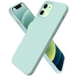 ORNARTO Coque pour iPhone 12 Case 6,1" et iPhone 12 Pro Case,Fine en Caoutchouc Liquid Silicone Cover Protection Bumper Anti-Choc Housse Étui 6,1 Pouces Vert Menthe (ORNARTO FR, neuf)