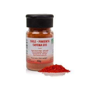 FRISAFRAN | Piment de Cayenne en Poudre Bio 40g | piments séchés | piquant | piment | Épices | Pepper | aliment naturel | cayenne-frais | poudre & moulu | Poivre | sans additifs | récolter du poivre (FRISAFRAN, neuf)