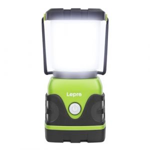 Lepro Lampe Camping LED, Lanterne Camping Puissante 1500lm, Alimentation par pile, Luminosité Réglable, Etanche, pour Camping, Bricolage, Secours, Garage, Cave (Lepro FR, neuf)