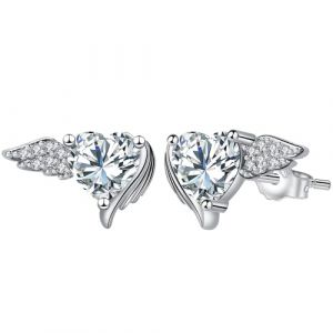 Micory Femme Boucles d'oreilles Ailes d'ange en Argent Sterling 925 Bijoux Ailes pour Femmes Filles (Boucles d'oreilles ailes d'ange) - pour Maman Cadeaux pour la Fête des Mères (MICORY JEWELRY, neuf)