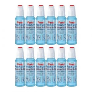 Pentel ER153-S Lot de 12 Colles liquides inodores et transparentes - Flacon Bleu - 30 ml (Ponera, neuf)