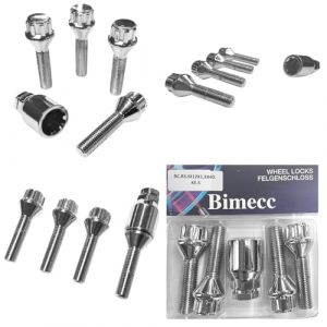 Lot de 4 écrous de jante M12 x 1,5 x 40 mm - Cône 60° - 4 serrures de jante argentées - Sécurité anti-vol - Protection contre le vol - Boulons de roue (AutoPremiumTeile Groß- und Onlinehandel, neuf)