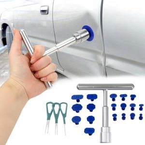 Outil Réparation de Debosselage,22pcs Kit Débosselage Ventouse,Kit Retrait Dent Enlèvement,Kit Debosselage Sans Peinture,Outils de Réparation Carrosserie,Kit Réparation Bosses Voiture,Dent Repair (Poseidoneye, neuf)