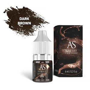 AS COMPANY Pigment Sourcils Brun Fonc&eacute; 6 ml &ndash; Pigment PMU Longue Tenue, Formule Hybride Min&eacute;rale Peaux Fonc&eacute;es | Pigment Maquillage Permanent Sourcils (Pigmentsetco, neuf)