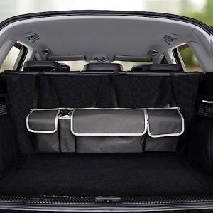 Organisateur de Coffre de Voiture,Sac de Rangement pour Voiture avec Fermeture Velcro,Poches Rangement du Siège Arrière,3 Grands Sacs à Couvercle pour Rangement, (mcselling, neuf)