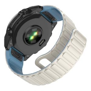 MYSNBKN 26mm Quick Fit Silicone Magnetic Strap for Fenix 8 51mm/Epix Pro 51mm/Fenix 7X/Fenix 7X Pro/Fenix 6X/Fenix 6X Pro/Fenix 5X/Fenix 5X Plus/Fenix 3/Fenix 3 HR, Soft Silicone Replacement Strap (MYSNBKN-FR, neuf)