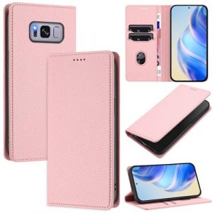 xinyunew Coque pour Samsung Galaxy S8 Plus, RFID Blocage Portefeuille Etui &agrave; Rabat, Housse en Cuir PU pour Samsung Galaxy S8 Plus, Rose (xinyunew, neuf)