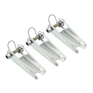 PATIKIL 2 Pouce Crochet Sécurité Loquet Trousse, 3 Paquet Métal Remorquage Attelage Remplacement pour Chape Crochet Remorque, Argent (PATIKIL UK, neuf)