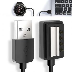 Chargeur USB Universel pour Montres Suunto - Socle de Chargement Haute Vitesse avec Câble 100cm | Compatible Spartan Ultra HR, Sport Wrist HR, Suunto 9, D5, EON Core | Protection Surtension (YanKanYu, neuf)