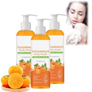 Persimmon Body Wash, Gel Douche au Kaki, déodorant, gel douche au kaki pour personnes âgées, éliminateur d'odeurs corporelles pour femmes, gel douche, savon naturel au kaki pour hommes et femmes (3) (yangjinliankj, neuf)