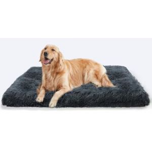 MDDK DY Tapis Chien Grande Taille, Panier Dehoussable Lavable, Rembourrage Moelleux, Base Antidérapante, Coussin XXL, Gris Foncé 120 x 80 x 10 cm (dianyu-11, neuf)