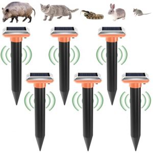 8 Pièces Répulsif Solaire pour Taupes, IP65 Imperméable Répulsif Contre Les Taupes, Répulsif Chasse Taupe Solaire, Repulsif Taupe Ultrason Solaire pour Taupes, Chat, Chien, campagnols, Couleur Orange (BSS STRONG MARK S.R.L., neuf)