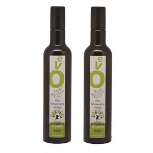 Le Colline di Raffaele - Huile d'olive extra vierge 100% mélange italien, huile EVO pressée à froid, à partir d'olives cueillies à la main, pack de 2 x 500 ml (Win2Win Distribution, neuf)