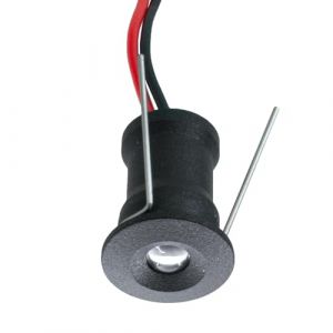 Planetitaly Mini spot IP65 LED 1 W rendement 12 W encastr&eacute; point lumi&egrave;re 12 V bo&icirc;te de douche ciel &eacute;toil&eacute; marqueur feux marches bateau camping-car (lumi&egrave;re 4000 K, couleur noire) (PlanetItaly, neuf)