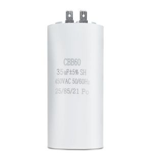 Condensateur CBB60 &agrave; 2 connecteurs 35&mu;F 450V 25/85/21. Condensateur de d&eacute;marrage pour machine &agrave; laver, climatiseur et autres moteur 1 Pi&egrave;ce. (35uF) (Synn53, neuf)
