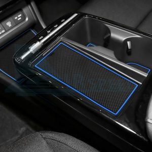 KUNGKIC Lot de 15 tapis antidérapants en caoutchouc pour Hyundai Tucson 2025, pour gobelet à eau, boîte de rangement, bleu (KUNGKIC Auto, neuf)