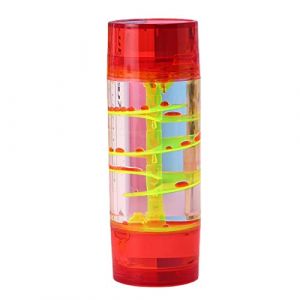 Sablier Deau Minuterie de Gouttes, Minuterie Liquide Jouets Sensoriels, Lampe &agrave; Lave Color&eacute;s, Motion Bubbler Fidget Jouet de Bureau Relaxants pour Enfants Adolescents Adultes (#Rouge) (Haletia, neuf)