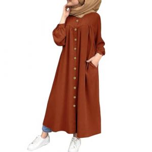 G&eacute;n&eacute;rique Caftan Marocain Femme Musulmane Tenue De Priere D'&eacute;t&eacute; Boubou Djellaba Tunique Cache Maillot Id&eacute;al pour Quotidien/Maison/Travail/Voyage/Hajj/Mrah/Mosquet/Madrassa (M99M (Arriver 5 &agrave; 15 jours), neuf)