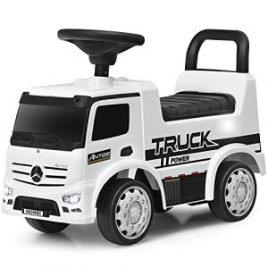 COSTWAY Mercedes Benz Trotteur/Porteur Enfants, Voiture à Pousser avec Son de Trompette, Son de Démarrage, Phares et Espace de Rangement, 12-36 Mois, Charge Max 25KG (FDS GmbH, neuf)