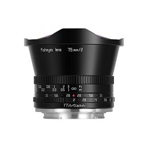 TTARTISAN 7.5mm F2.0 Objectif APS-C Fisheye Mise au Point Manuelle pour Monture Sony E (sans Filtre ND) (One hundred Store, neuf)