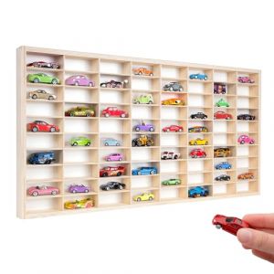 Creative Deco Étagère de Collection en Bois pour Petites Voitures – 80 Compartiments Réglables | Étagère Murale Verticale pour Figurines | Vitrine de Collection 78,5 x 40 x 4,5 cm (Creative Deco, neuf)