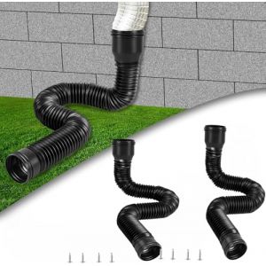 Rallonge Gouttière Flexible,Kit D'Extension Tuyau Pluie,Rallonge Connecteur de Gouttière,Rallonge de Tuyau de Descente Rétractable,Extension Descente,Évacuation des Eaux Pluie (SPEER, neuf)