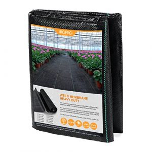 iropro Toiles de Paillage 2m x 5m,10㎡ Geotextile,de Paillage Bache Geotextile Toile Anti Mauvaises Herbes Tissu Perméable à l'eau, Résiste Rayons UV,Anti Repousse -Bâche Anti Mauvaise Herbe Noir (Dreamome FR, neuf)