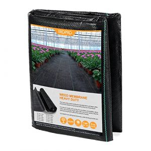 iropro Toiles de Paillage 2m x 5m,10? Geotextile,de Paillage Bache Geotextile Toile Anti Mauvaises Herbes Tissu Perméable à l'eau, Résiste Rayons UV,Anti Repousse -Bâche Anti Mauvaise Herbe Noir (Dreamome FR, neuf)