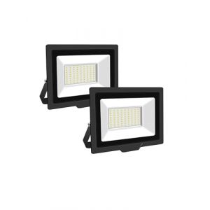 SKYWORLD 50W Projecteur LED Extérieur 2 pièce,5000LM Projecteur LED IP67 Etanche Spot LED Extérieur,6000K Blanc Froid Projecteur Exterieur LED,Projecteur Extérieur pour Cour Jardin Garage Terrasse (FSYP, neuf)