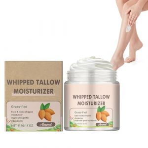 Crème hydratante pour le corps au suif d'amande, Crème de Suif de Bœuf, Crème Hydratante au Suif de Bœuf, Bio Suif de Boeuf pour Visage, Lotion Naturelle (QGQT-EU, neuf)