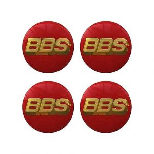 STREHN Voiture Cache-moyeux Enjoliveurs pour BBS 56MM Pneus Et Jantes Badge Autocollants Accessoires Hub Centre Caps Cover Sticker,A-Redstyle (田野便利店, neuf)