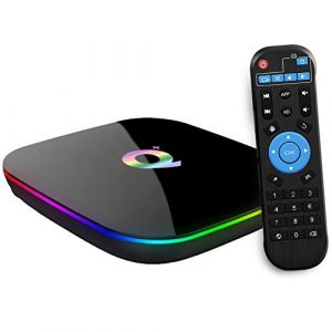 Q Plus Android 10.0 TV Box 4Go RAM 64Go ROM H616 Quad-Core cortex-A53 Support 3D 6K Ultra HD H.265 2.4GHz WiFi 10/100M Ethernet HD Smart TV Box (SGH EU, neuf)