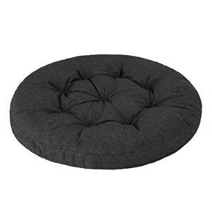 Coussin de jardin, coussin fauteuil cocon, coussin fauteuil suspendu, coussin balancelle &ndash; 92 x 92 cm &ndash; Noir (PillowPrim, neuf)