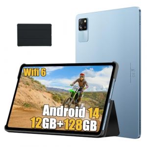Blackview Tab60 WiFi Tablette Gaming Tablette WiFi, Android 14 Tablette Tactile, Widevine L1, 12Go+128Go+TF 1To, 5100mAh, 8MP+5MP, WiFi 6 Tablette PC Mode/Type C/3,5mm Klinke/OTG, avec Coque, Bleu (Téléphones Portables Débloqués Store, neuf)