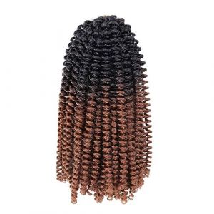Extensions de cheveux synthétiques tressés au crochet torsadé de 8 pouces Marron Bleu Violet Rose Bomb Passion Twist Locs(B1) (MAOXINBAIHUO, neuf)