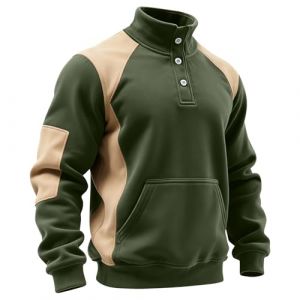 Pull Cachemire Homme Grosse Froid Chic Legere Chaud Mode Running &Agrave; Demi-Zip Manteau Coupe sans Capuche Grand Travail Sweats &Agrave; Capuche Randonn&eacute;e Veste Coupe Vent Homme XXL (LIAOKE, neuf)