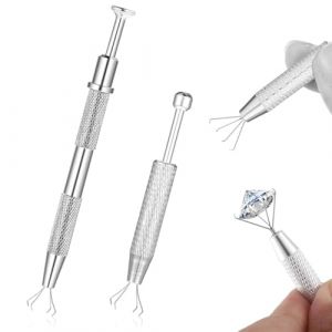 2 Pi&egrave;ces pince piercing pour boules avec boule de piercing, Pince pour Bijoux Aide au changement de piercing pour bijoux, perles, montres, lunettes (DINODANUBE TRADING, neuf)