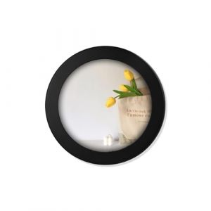 FuninCrea Cadre photo rond - Petit cadre photo - Cadre pour poster - Pour mur et table - Cadre de d&eacute;coration murale cr&eacute;atif pour travaux photo, peinture d'art, photos (rond, noir, 17,8 cm) (HHJD Distribution, neuf)